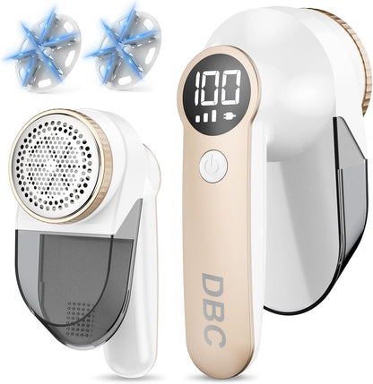 DBC Rechargeable Fabric Shaver,3-Speed Lint Remover for Clothes LED Display, 15000r/Min Powerful Motor, Large Shaving Head Lint Shaver for Clothes, 6-Leaf Blades, Lint Ball, Furniture, Fuzz