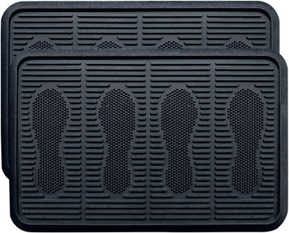 SafetyCare Rubber Shoe & Boot Tray - Multi-Purpose - 32 x 16 Inches - 2 Mats