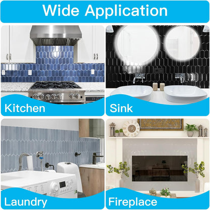 Art3d 10-Sheet Heavy-Duty Peel and Stick Backsplash, Self-Adhesive Vinyl Wall Tiles for Kitchen Countertop Bathroom, White