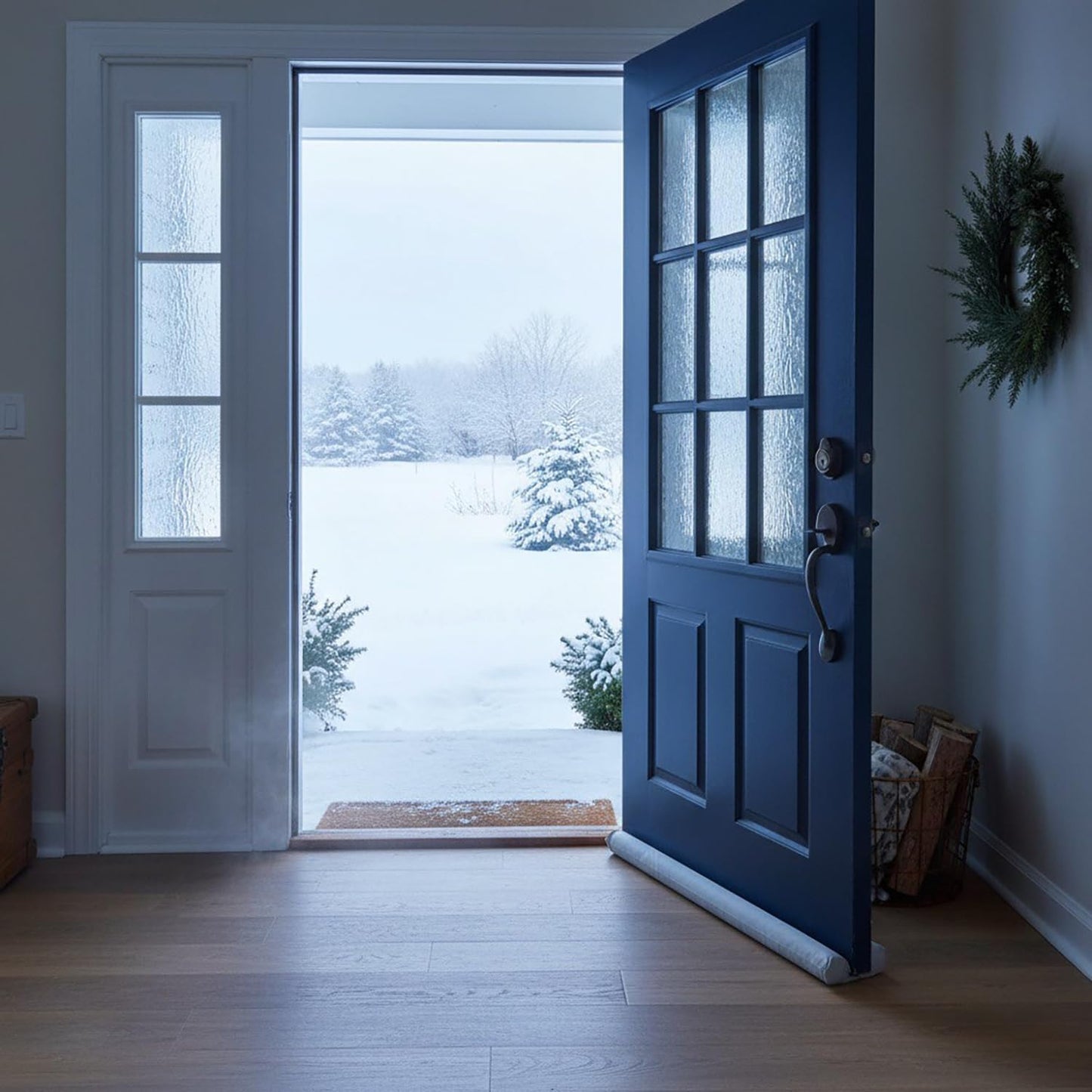 Door Draft Stopper Seal Strip — Under Door Noise, Dust, and Weather Blocker — Adjustable, Cut to Fit for Doors & Windows, Easy Install