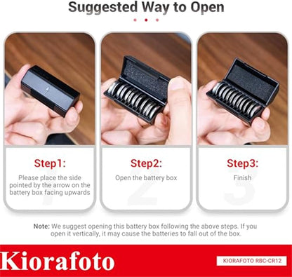 Hard Shell Battery Organizer Holder with Small Battery Tester, IP68 Waterproof Multi 82 Slots Batteries Vault Case for 40 AA & 12 AAA & 12 CR2032 CR2025 & 18 LR44 Button Cell/2 D Size Batteries Case