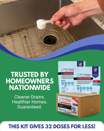 Drain Powder 32oz Powder – Complete Drain & Pipe Treatment Kit