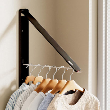 Clothes Drying Rack, Laundry Room Wall Mounted Retractable Clothes Hanger Drying Rack, Laundry Clothing Drying Rack Folding Indoor or Outdoor, Easy Installation Aluminium Dryer, 1pcs(White)
