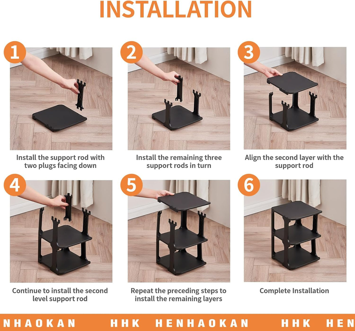 5 Tiers Vertical Shoe Rack, Narrow Free Standing Shoe Storage Organizer for Entryway and Small Closet, Stackable Shoe Holder Shelf Stability DIY, Black