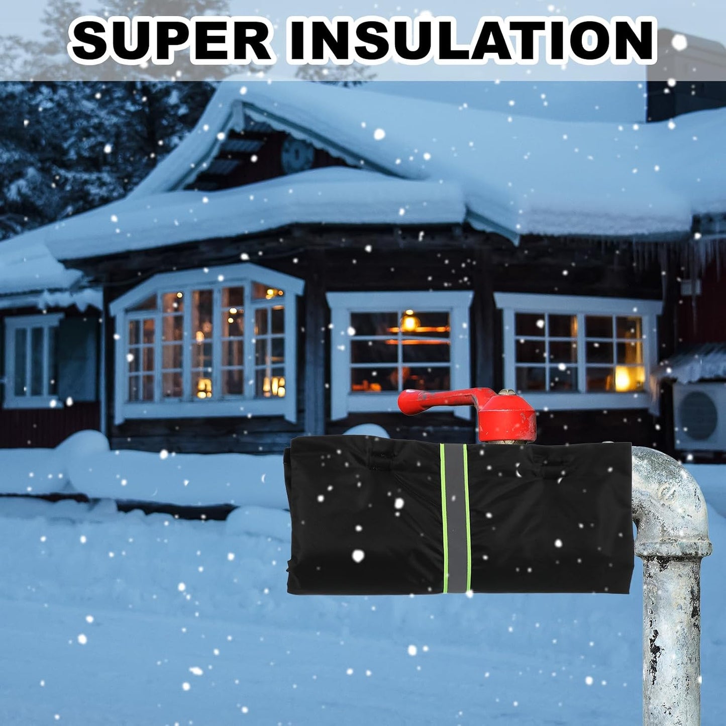 Pangda 4 Pcs Outdoor Faucet Cover for Winter Freeze Protection Outside Insulated Water Spigot Freeze Frost Waterproof Insulation Wrap with Reflective Strip for Garden (Classic,Green)