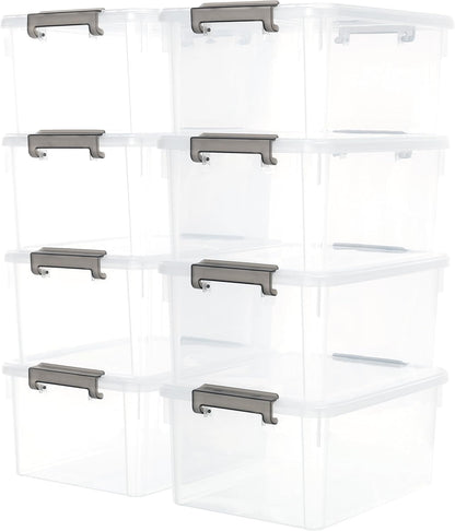 Citylife 57 QT Plastic Storage Bins with Double-Opening Lids, Storage Containers for Organizing, Large Clear Storage Box for Closet, Blankets, 2 Packs