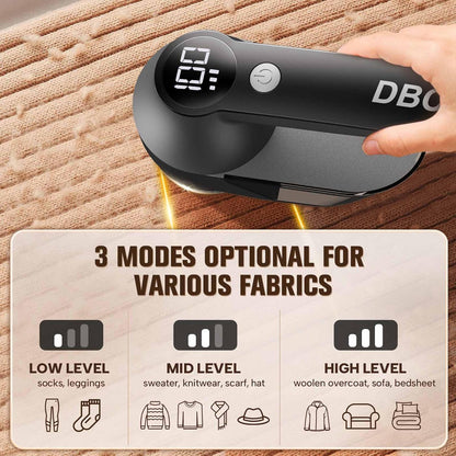 DBC Rechargeable Fabric Shaver,3-Speed Lint Remover for Clothes LED Display, 15000r/Min Powerful Motor, Large Shaving Head Lint Shaver for Clothes, 6-Leaf Blades, Lint Ball, Furniture, Fuzz