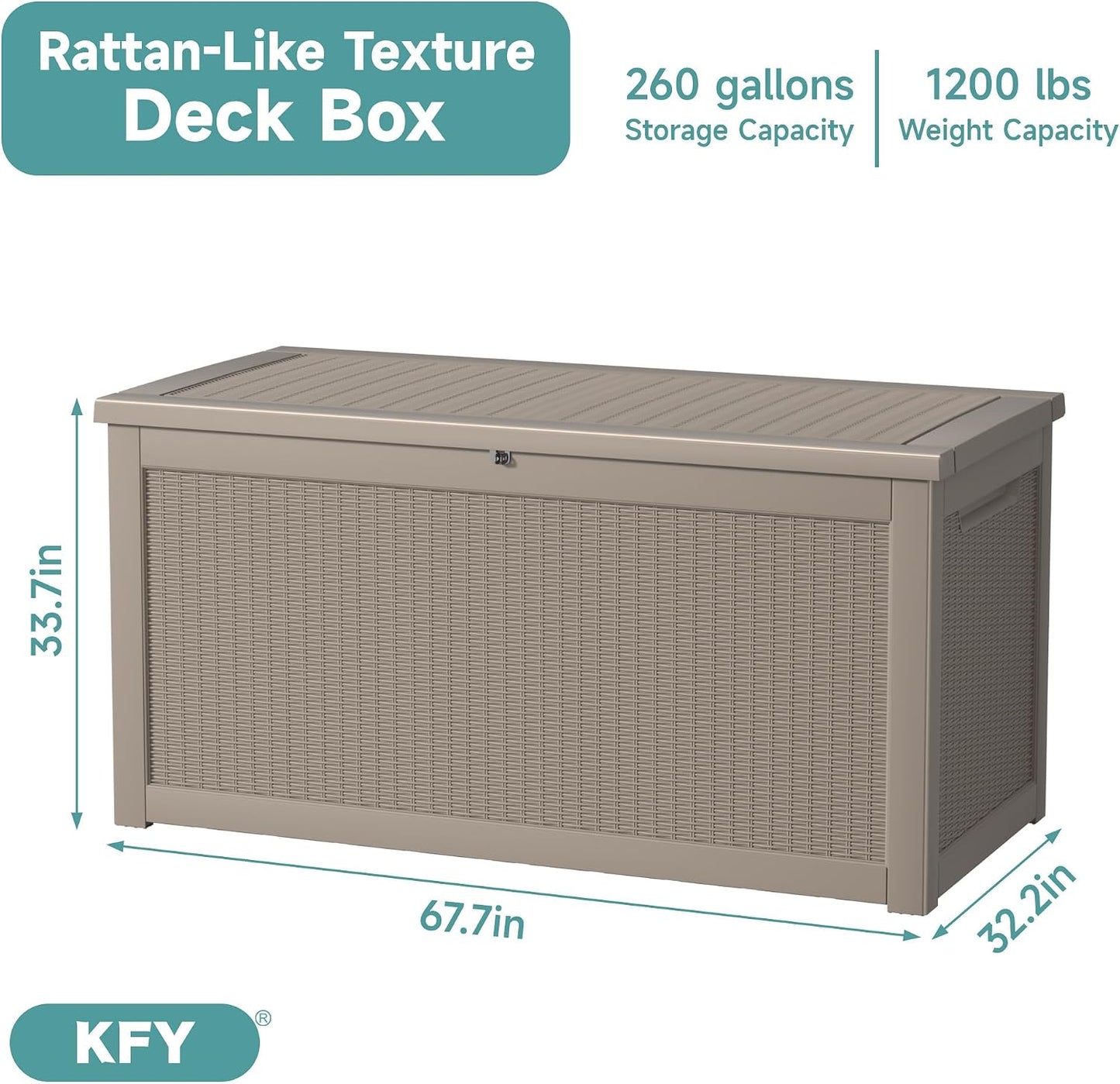 320 Gallon Waterproof Outdoor Storage Box, UV Resistant Resin Deck Box with Hydraulic Rod for Reinforced Stability, Perfect for Patio, Garden, and Pool（Black，320 Gallon）