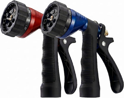 GREEN MOUNT Water Hose Nozzle Spray Nozzle, Metal Garden Hose Nozzle with Adjustable Spray Patterns, Perfect for Watering Plants, Washing Cars and Showering Dogs & Pets