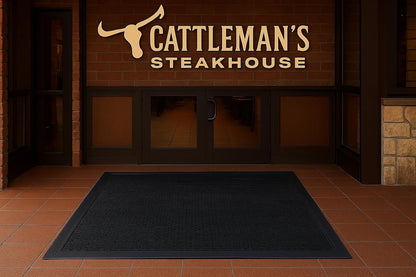 Guardian - MLL14030500 Clean Step Scraper Outdoor Floor Mat, Natural Rubber, 3'x5', Black, Ideal for any outside entryway, Scrapes Shoes Clean of Dirt and Grime