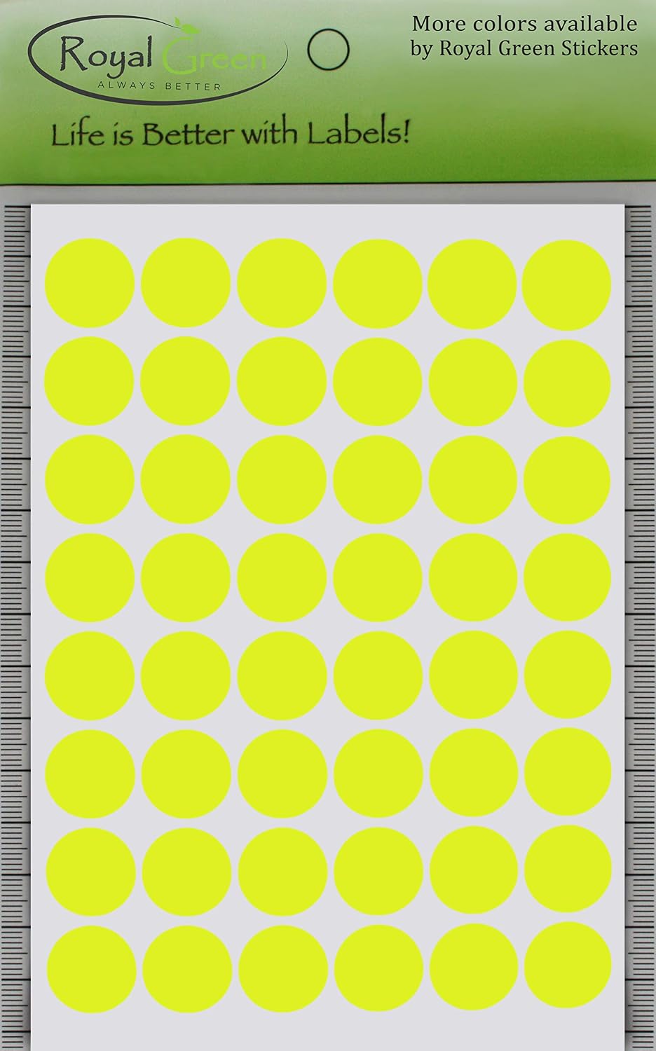 Royal Green Dot Sticker 11/16" Inch (17mm) Colored Labels in Purple - 2400 Pack - Colors B