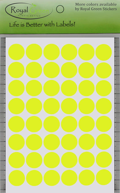 Royal Green Dot Sticker 11/16" Inch (17mm) Colored Labels in Purple - 2400 Pack - Colors B