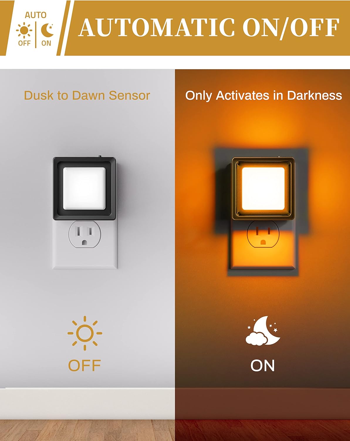 DORESshop LED Night Light, Night Lights Plug Into Wall [2 Pack] with Dusk-to-Dawn Sensor, Dimmable Nightlights, Adjustable Brightness for Bathroom, Hallway, Bedroom,Kids Room,Stairway,Soft White