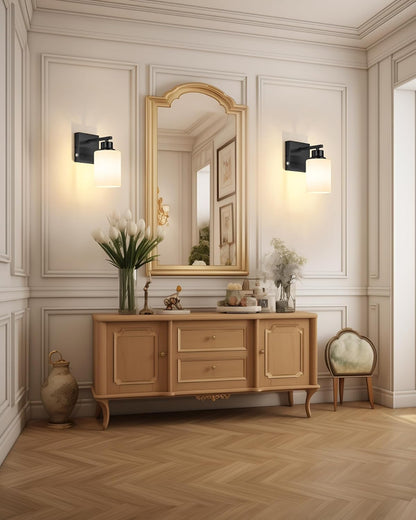 Battery Operated Wall Sconce Set of 2, Black Rechargeable Wall Lights with Timer Function, Easy Install Dimmable Wireless Wall Lamps Sconces Wall Decor for Living Room Bedroom Hallway, Emergency 3000K