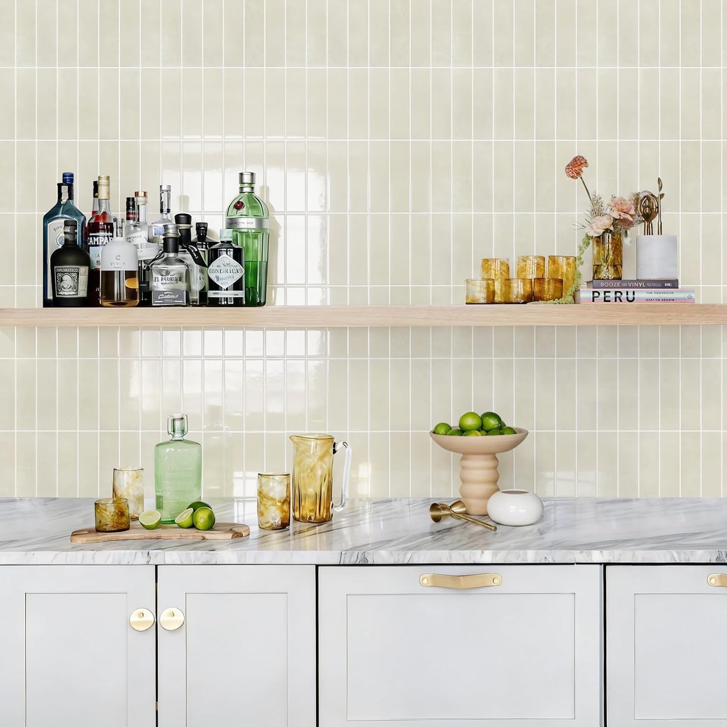 STICKGOO 10-Sheet Peel and Stick Backsplash Tile, Self Adhesive Vinyl Wall Tiles, Stick on Backsplash for Kitchen and Bathroom(Thicker Design)