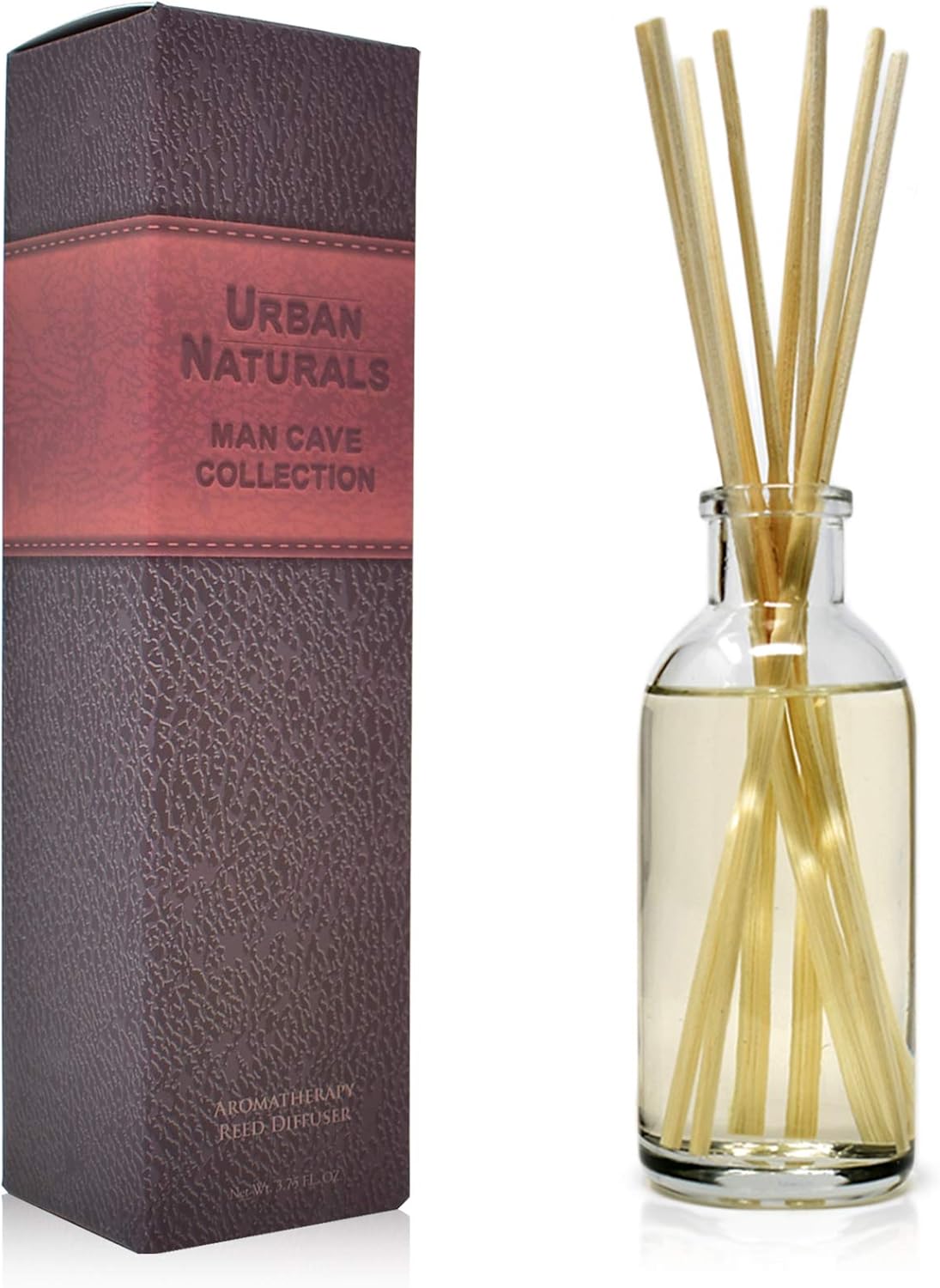 Urban Naturals Smoked Vanilla Reed Diffuser Set with Vanilla Bean, Sandalwood & Leather | Made in the USA - Colors C