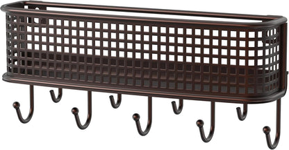 Deco Brothers Wall Key Holder and Mail Organizer, Bronze