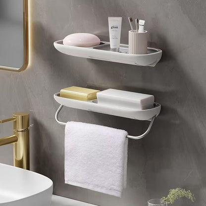 Soap Holder Dish Shower, Bar Soap Holder with Drainage, Self Draining Soap Holder, Wall Mounted Soap Box Tray Container for Bathroom, Bathtub Kitchen Sink (1PC White)