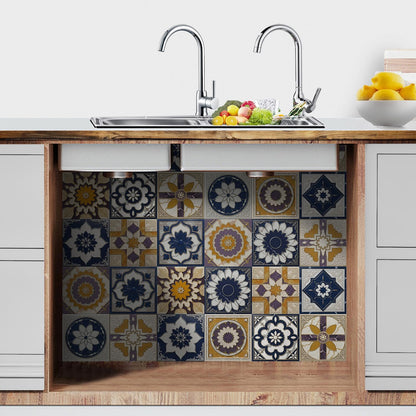 Peel and Stick Backsplash Tile Sticker for Kitchen and Bathroom Walls - 24 Removable 5.9"x5.9" Tiles, Waterproof