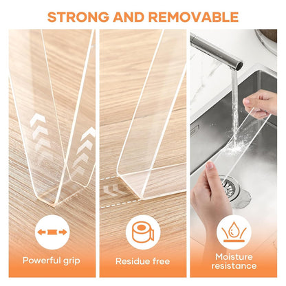FlyCoco Double Sided Tape Heavy Duty Removable Wall Tape, Multipurpose Strong Clear & Tough Nano Mounting Adhesive for Home Office Wall Decor, Poster Hanging, DIY Projects, Carpet, Automotive Trim