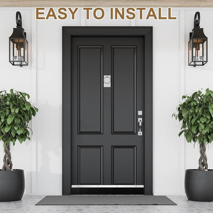 Frienda 2 Set Door Brush Bottom Sweep Brush Weather Stripping Aluminum Door Seal with Screws for Gaps up to 1 Inch, for Home, Commercial Gate, Fill Gaps Dust, Debris (1 x 36 Inch,Gray)