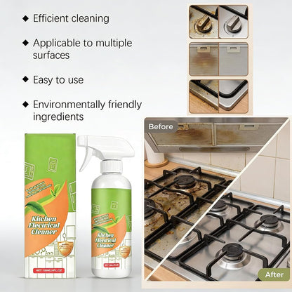 Electrolyzed Ion Kitchen Cleaner Spray (120ML) - Fast-Acting Kitchen Degreaser for Oven, Stove & Range Hood - Gentle No-Scratch Kitchen Appliance Cleaner with Odor Eliminator