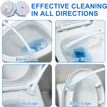 Disposable Toilet Brush and Holder Set, with 30 PCS Toilet Bowl Wand refills for Clorox.