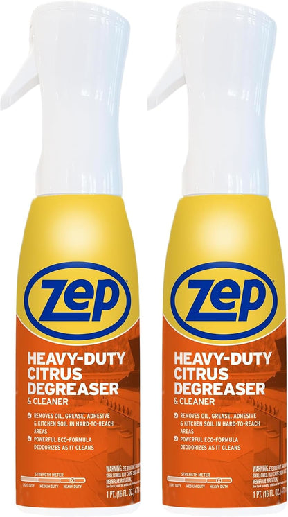 Zep Heavy Duty Citrus Degreaser and Cleaner Mist -16 fl oz ZUCIT20 - Removes Oil, Grease, Adhesive & Kitchen Soil, In Hard-To-Reach Areas