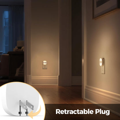 DORESshop LED Night Light, Night Lights Plug Into Wall [2 Pack] with Dusk-to-Dawn Sensor, Dimmable Nightlights, Adjustable Brightness for Bathroom, Hallway, Bedroom,Kids Room,Stairway,Soft White