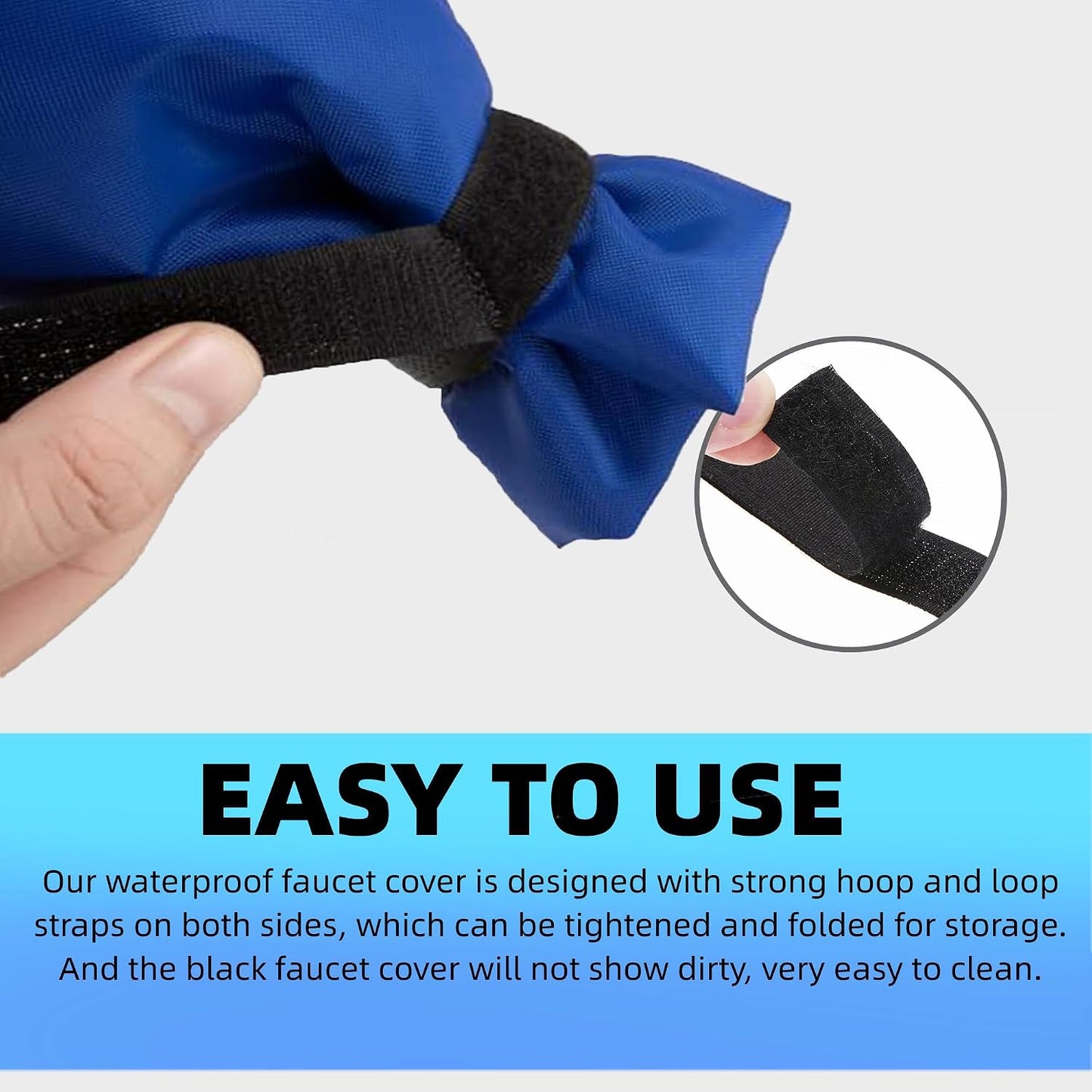 Outdoor Faucet Socks - 10'H x 6.3'W for Winter Freeze Protection, 2 Piece Tap Cover, Reusable Spigot Cover - Beige