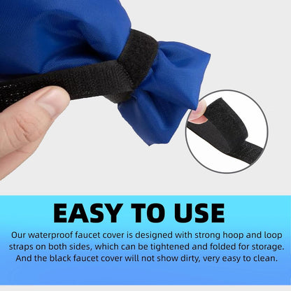 Outdoor Faucet Socks - 10'H x 6.3'W for Winter Freeze Protection, 2 Piece Tap Cover, Reusable Spigot Cover - Beige