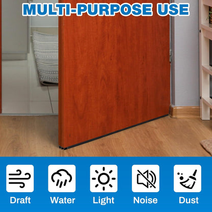 Pangda 2 Pcs Under Door Seal Door Bottom Seal 36" Long 1 3/4" Wide Kerf Strip Weather Stripping Sweep Draft Stopper Channel Replacement with Fins Vinyl Draft Blocker for Exterior Interior Home(White)