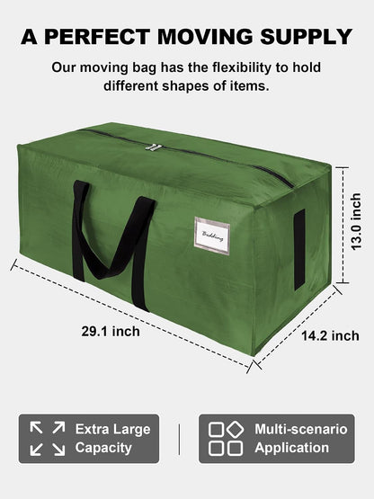 HOMESURE Supports 200lbs Heavy Duty Moving Bags - Strong Zipper & Wrap-Around Handles - Water-Resistant Storage Totes, Durable Alternative to Moving Boxes - 8 Pack - Semi-Transparent