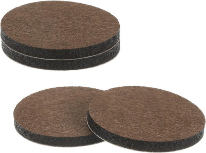 uxcell Furniture Pads, 24Pcs 1.25" - Round Self Adhesive Felt Furniture Pads, Floor Protectors for Furniture Feet Chairs Legs Hardwood Floors (Brown)