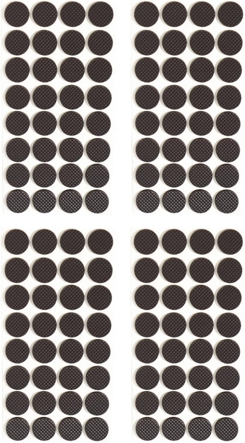 Non Slip Furniture Pads 1/2" x 3" Rubber Strips Self Adhesive Furniture Grippers Chair Leg Pads Rubber Chair Feet Anti Scratches Non Skid Furniture Pad Floor Protectors, 40 Pcs Rectangle