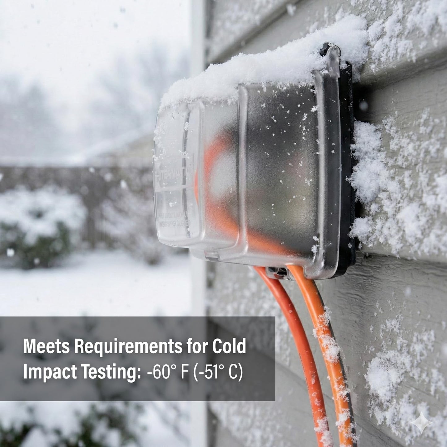Intermatic WP1020C 2-1/4” Deep Weatherproof Outlet Cover – UV Stabilized Clear, GFCI & Duplex, Vertical Mount, UL Certified – Fits Single Device Only for Larger Double-Gang 4” x 4” Boxes