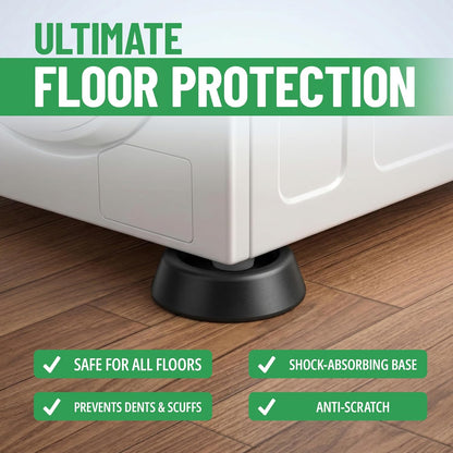 Evelots Anti Vibration Pads for Washing Machine - 8 Pack - Washer Dryer Pedestal Pads - Noise Dampening Support - Floor Protection - Stabilize Washer and Dryer