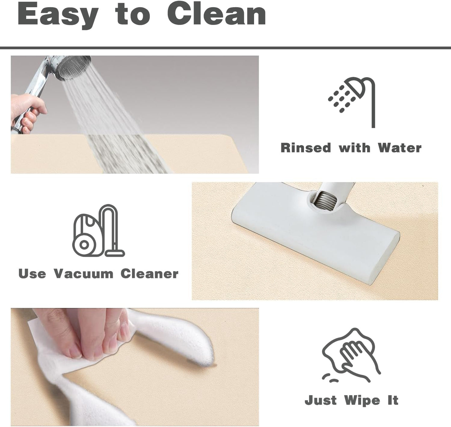 TYUU Bath Mat, Bathroom Rugs Non Slip Washable Thin Absorbent Quick Dry Bath Mat Fits Under Door Bathroom Floor Mat Perfect for Bath, Shower, or Sink 16"x24" Dark Grey