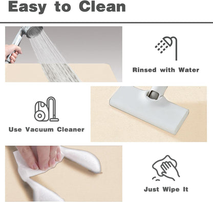 TYUU Bath Mat, Bathroom Rugs Non Slip Washable Thin Absorbent Quick Dry Bath Mat Fits Under Door Bathroom Floor Mat Perfect for Bath, Shower, or Sink 16"x24" Dark Grey
