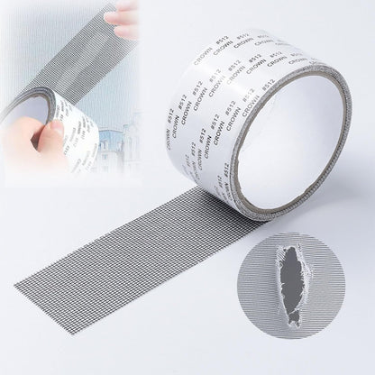 2026 New Strong Adhesive Screen Repair Tape, Screen Repair Kit Window Screen Repair Tape, Fiberglass Screen Tape Mesh Repair Suitable (5cm x 200cm) for mesh Doors and Windows Gray
