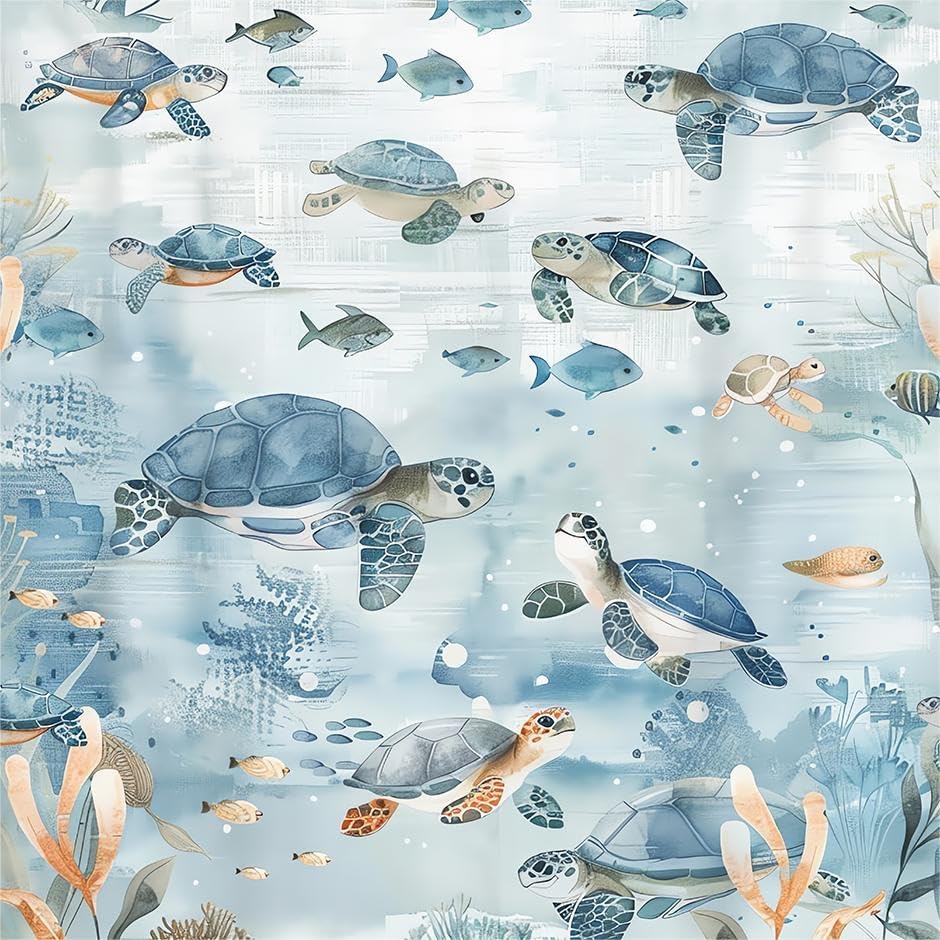 MuralPeel Dark Blue/Yellow Leaf Floral Peel and Stick Wallpaper Vintage Easy Peel Off Self Adhesive Removable Stick on Wall Paper for Kitchen Cabinet Renter Friendly