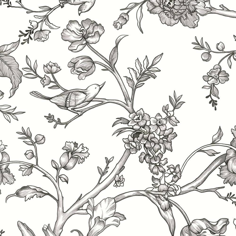 Safiyya Peel and Stick Wallpaper Vintage Floral Contact Paper 17.3" x 78.7" Wall Paper Renter Friendly Self Adhesive Removable Wallpaper for Bathroom Vinyl
