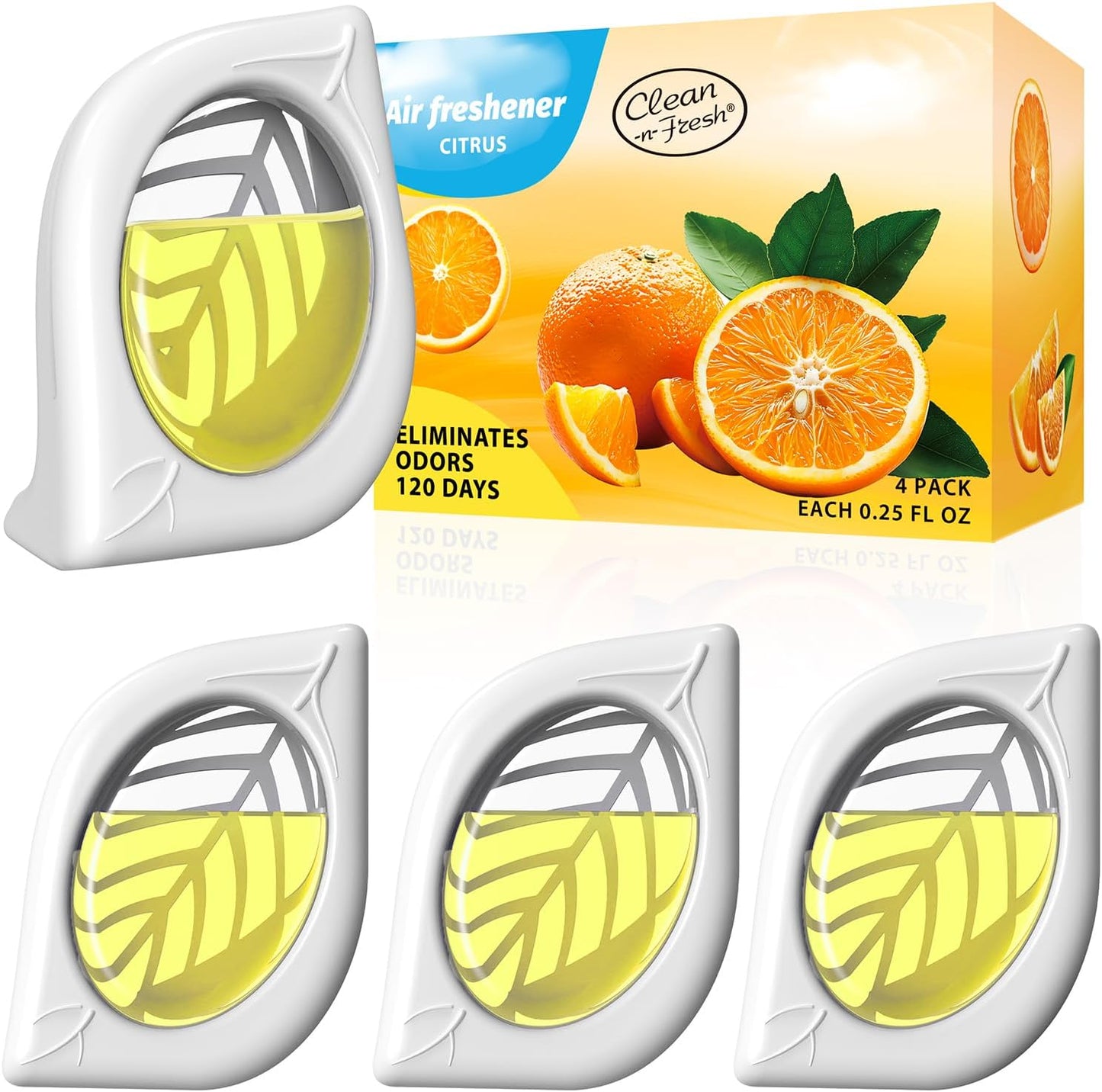 Air Freshener for Home, 4 Pack, Eucalyptus & Mint, Odor Eliminator for Small Area Closets Bathroom Pets Strong Odor, Up to 120 Days