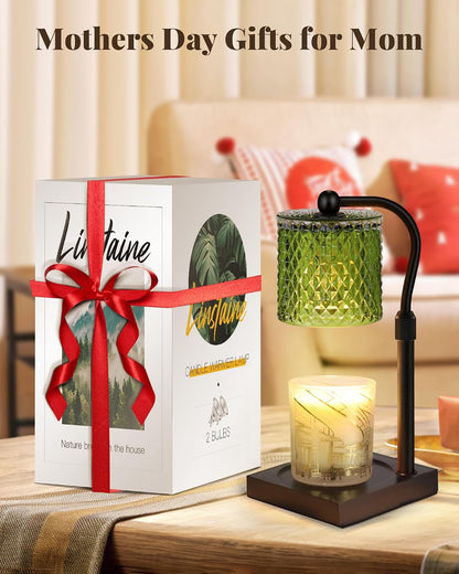 Candle Warmer Lamp with Timer Dimmer Adjustable Height, Mothers Day Gifts for Mom, Birthday Gifts for Women, House Warming New Home Decor, Electric Wax Warmer for Jar Candles, Gold