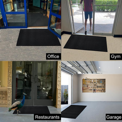 A1HC New Natural Rubber Premium Scrapper Door Mats-Keeps Mud and Dirt Away for Commercial and Residential Use, Office Entrance, Retail, Restaurants, Homes & Any Areas Where is Heavy Traffic 36"x60"