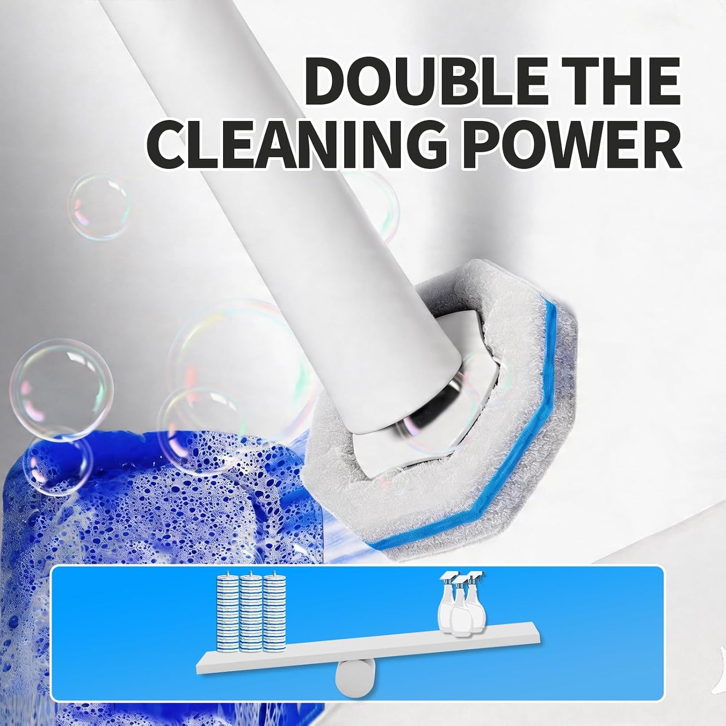 Disposable Toilet Bowl Brush with 36 Toilet Wand Refills Pads Replacement Heads, Toilet Cleaning Stick,Toilet Bowl Cleaner Wands Holder and Set, Toilet Cleaning System Starter Kit