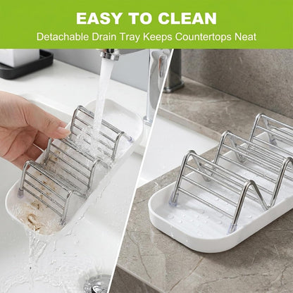 Multi-Purpose Wave Shampoo Bar Holder, Shampoo Bar Holder with Removable Drip Tray & Lather Net, Self Draining Quick Dry Bar Soap Holder for Shampoo Bars & Soap (3-Slot)