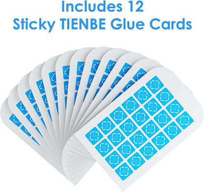 TIENBE Flying Insect Trap, 2 in 1 Indoor Plug-in Fruit Fly Trap, 1 Trap White and 6 Glue Cards, Fruit Fly Traps for Gnat, Moth, Mosquito, Suitable for Every Part of The Home