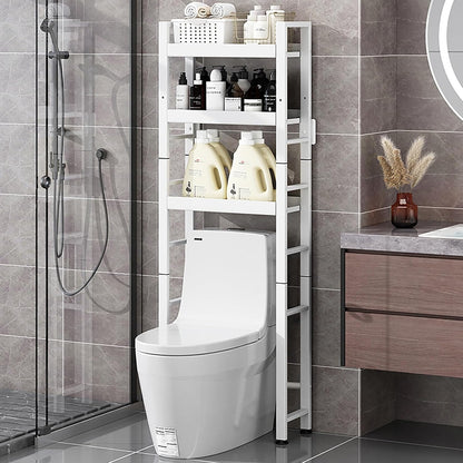 Toilet/Washing Machine Storage Rack,Over Washer And Dryer Shelves,Storage Rack Over Washing Machine Storage Unit,Laundry Room Storage And Organizer Standing Shelf,For Laundry Room Bathroom(White,59.8i