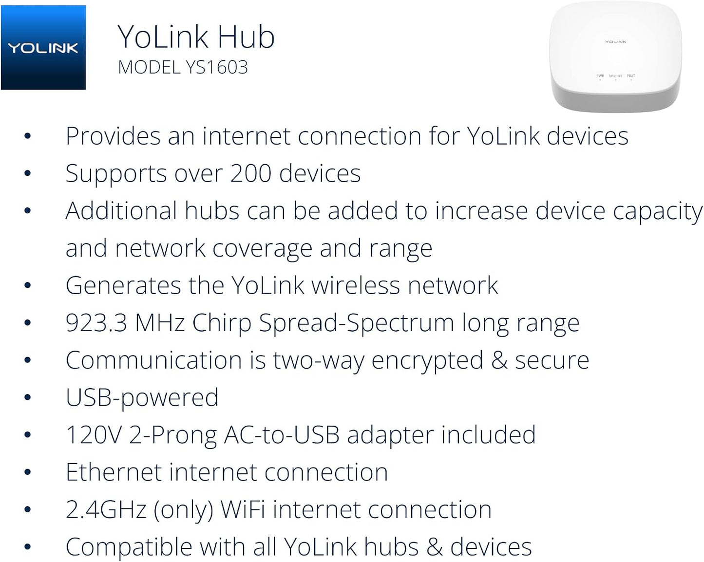 YoLink Water Leak Starter Kit: Hub + 4 Leak Sensor 1 (Silent), LoRa Long-Range, App/SMS/Email Alerts, D2D Offline Triggers, 2 AAA Up to 5-Year Battery, Compatible with Alexa/IFTTT/Home Assistant